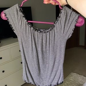 Forever 21 Black and White Stripped Top